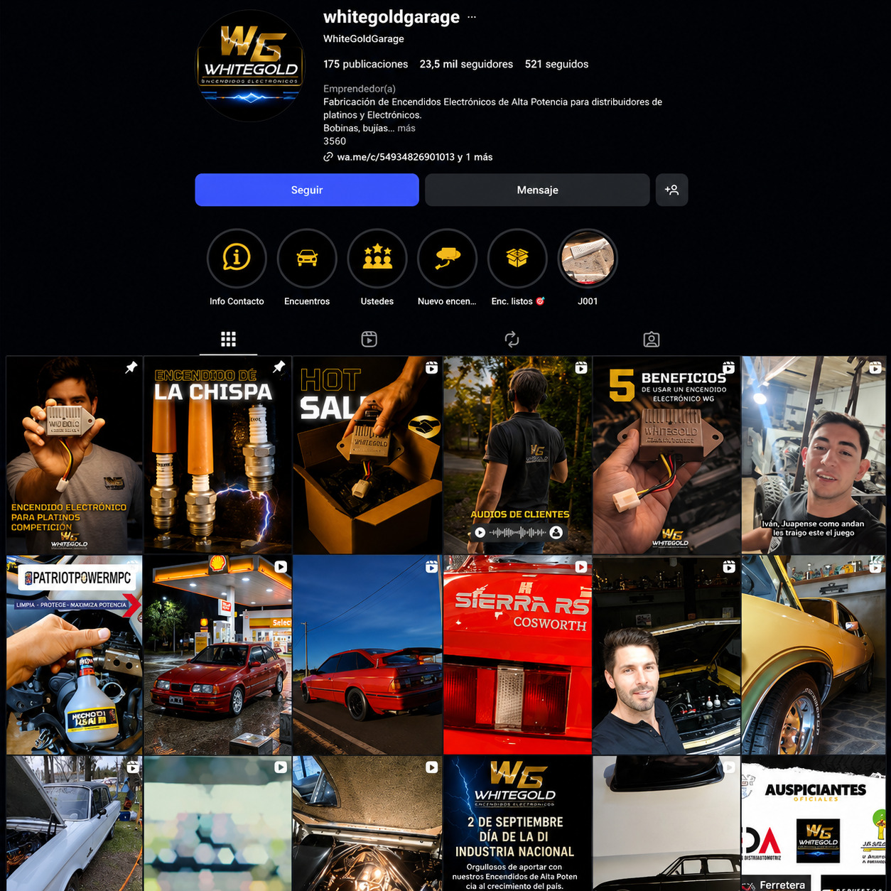Instagram White Gold Garage